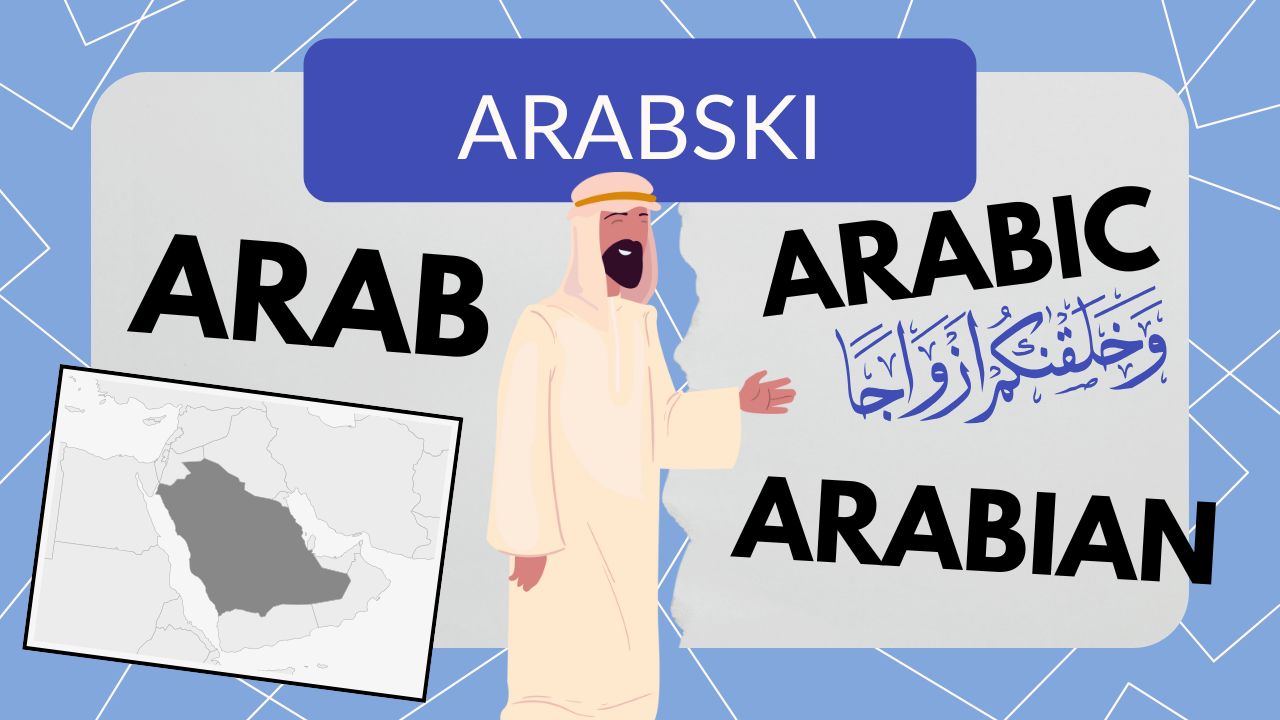 Arab, Arabian, Arabic, Arab znaczenie, Arabic znaczenie, Arabian znaczenie, różnica Arab Arabian Arabic, Arab po angielsku, Arabic po angielsku, Arabian po angielsku, język arabski po angielsku, Arabian horse, Arab culture, typowe błędy Polaków w angielskim, różnice w angielskim słownictwie Co oznacza słowo Arab po angielsku? Jaka jest różnica między Arab a Arabic? Kiedy używamy słowa Arabian? Dlaczego Polacy mylą Arabic i Arabian? Czy można powiedzieć „Arabic horse”? Jak poprawnie powiedzieć „język arabski” po angielsku? Jakie są najczęstsze błędy w użyciu słów Arab, Arabic i Arabian? Czym różni się Arab jako osoba od Arabian jako przymiotnika? Jak powiedzieć „kultura arabska” po angielsku? Jak zapamiętać różnicę między Arab, Arabic i Arabian?